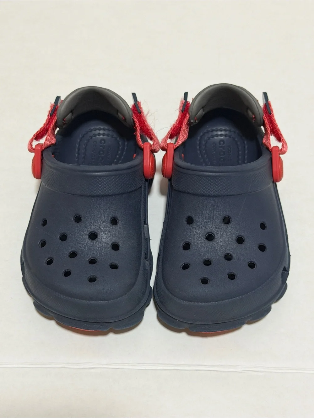 CROCS Kids Navy All Terrain Clogs Sandals  - Size 7